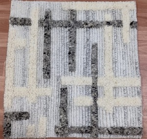 Moroccan Fluffy Wool Silk Carpets Rugs Hand Knotted Indian Jacquard Technique Machine Made Flat Weave Eco-friendly <b>Printed</b> - Product Image 4