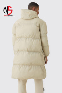 Blouson matelassé long à capuche très demandé, coupe-vent Nurak, en duvet et polyester personnalisé, pour homme, idéal pour l'hiver et les activités de plein air - Product Image 2