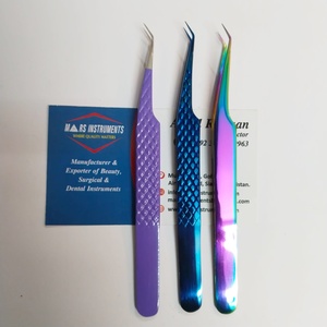 Pinzas ligeras de acero inoxidable para pestañas, puntas de fibra afiladas, fácil manejo, herramienta de belleza sostenible - Product Image 3