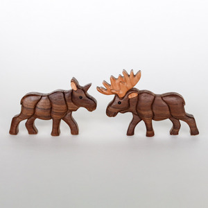 Adornos magnéticos de Navidad de madera regalo para el hogar artesanía imán de nevera natural suministros al por mayor - Product Image 2