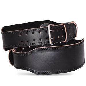 เข็มขัดหนังยกน้ำหนักออกกำลังกายในยิมเข็มขัดหนังเย็บสองชั้นใส่สบาย - Product Image 1