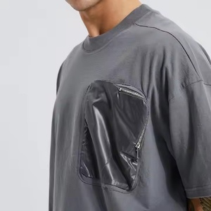 2025 personnalisé fabricant utilitaire poche surdimensionné t-shirt lavé impression votre propre marque logo Boxy Fit blanc t-shirts pour hommes - Product Image 3