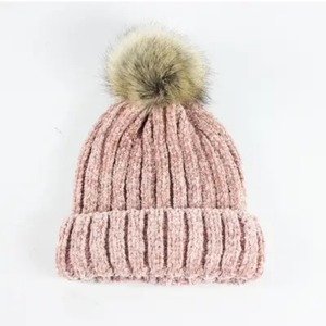 หมวกบีนนี่ปอมปอมปอมถักไหมพรมสำหรับผู้หญิงใส่ในฤดูหนาวปักโลโก้ได้ตามต้องการอบอุ่นเหมาะสำหรับใส่ในฤดูหนาว - Product Image 5