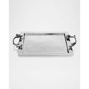 Bandeja de servicio de acero inoxidable pulido con hermosos detalles perfecta para bodas, aniversarios o cenas formales - Product Image 6