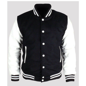 เสื้อแจ็คเก็ต Letterman คุณภาพสูงแบบกำหนดเองสำหรับวิทยาลัย ทรงเข้ารูปสำหรับฤดูหนาว ทำจากผ้าขนสัตว์ แบบ Varsity Bomber คอตั้ง กันน้ำ ใส่ได้สองด้าน - Product Image 1