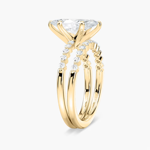 ชุดแต่งงานเพชรทรงมาร์ควิส 3.00 กะรัต ผลิตในห้องปฏิบัติการ ทองคำแท้ 14K - Product Image 3