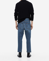 Jeans en denim pour hommes, coupe droite, style western, délavé clair, écologique, streetwear hip-hop vintage, décontracté, vente en gros d'usine, personnalisé