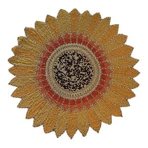 Handmade <b>Beaded</b> Embroidery Placemat Beadwork Table Centerpiece <b>Set</b> Kit <b>Set</b> Hand-sewn Beadwork Placemat - Product Image 5