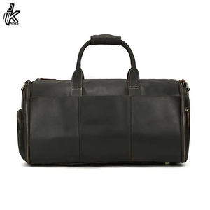Sacs à vêtements multifonctionnels de luxe pour hommes, sac de voyage en cuir véritable avec compartiment à chaussures - Product Image 2