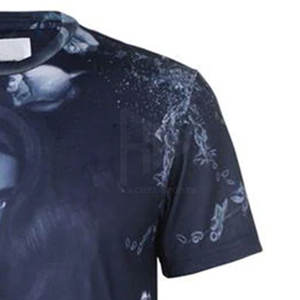 Camiseta deportiva de poliéster 100% con estampado personalizado para hombre, camisetas de sublimación en blanco de punto transpirable y ligero, precio al por mayor - Product Image 5