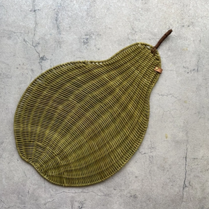 Manteles individuales de ratán tejidos a mano de pera respetuosos con el medio ambiente - Product Image 1