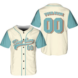 Maillot de baseball classique pour homme, grande taille, élégant, respirant, léger, anti-UV, évacuant l'humidité, pour un usage quotidien, équipe personnalisée - Product Image 1