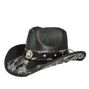 หมวกคาวบอยหนังแท้สีน้ำตาล - ลายเรียบง่าย สำหรับกีฬาและกิจกรรมกลางแจ้ง ใช้ได้ทั้งชายและหญิง เหมาะสำหรับงานทางการ ใช้ได้ทุกฤดู ใส่เที่ยวสบายๆ - Product Image 1