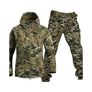 Ensemble de survêtement pour homme, taille plus, softshell, vêtements de travail, hiver, camouflage, fermeture éclair, imperméable, rembourrage en coton, coupe-vent - Product Image 3
