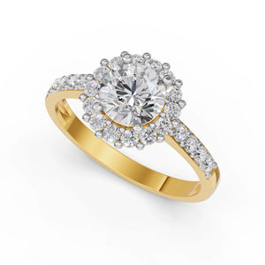 Anillo de bodas de oro sólido de 10 quilates para mujer con 1.82Cts VS Clarity EF Color Lab Grown Round Cut Diamond Jewelry Gift para fiestas - Product Image 1