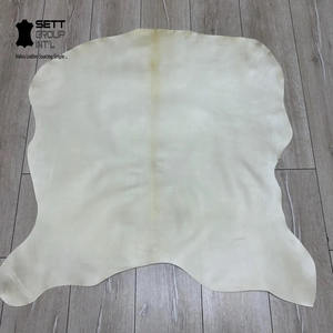 Cuir de chèvre naturel pleine peau OEM, type vellum, blanchi blanc, imperméable et durable, pour accessoires de mobilier, de confiance - Product Image 2