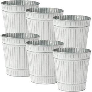 Maceta Decorativa Pequeña Galvanizada para Mesas, Perfecta para Suculentas de Interior y Plantas Miniatura - Product Image 1