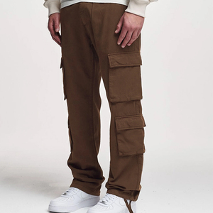 Pantalones Cargo de Trabajo para Hombre, Elegantes y Funcionales, con Múltiples Bolsillos, Bolsillos con Cremallera y Botón de Cierre Frontal, Talla OEM - Product Image 4