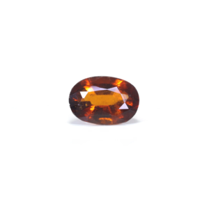 Hessonita (Gomed) de 5 Quilates, Gema Mineral Natural, Corte Oval Facetado, Color Naranja Marrón, Calibrada, Gema Suelta - Product Image 1