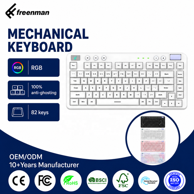 RGB Light Tri Mode Mechanical Keyboard Hot Swappable Custom Gaming Keyboard Wireless for PC Gamer Laptop Computer