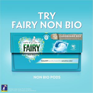 Cápsulas de detergente líquido para ropa Fairy Non Bio PODS, 28 lavados, suaves como la manta para piel sensible - Product Image 3