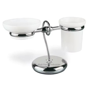 Vente en gros d'acier inoxydable accessoires d'hôtel et de maison support de support de nettoyant facial de dentifrice de brosse à dents en métal - Product Image 2