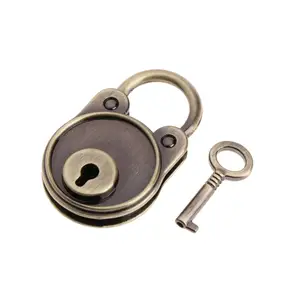 仿古设计顶级质量仿古垫锁钥匙时尚门锁带2把钥匙工作条件用于安全便宜价格