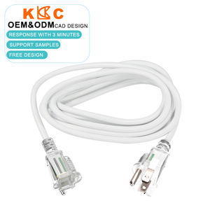 Adaptateur à une seule prise, 3 fils, avec mise à la terre, NEMA 5-15P/R, voyant lumineux néon, prise moulée transparente, fil électrique 120V - Product Image 1