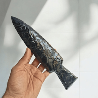 Couteau en obsidienne noire lame de poignard arme en cristal fabriquée à la main, outil de protection spirituelle, décor métaphysique, cadeau symbolique