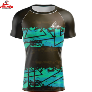 Rash Guard de manga larga con logotipo personalizado con protección solar UPF 50 + UV para camisa de compresión de hombre Tops de natación de surf de secado rápido Rashguard - Product Image 3
