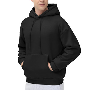 Pull à capuche personnalisé pour hommes 100% coton 420 GSM Heavyweight Designer Pattern Anti-Shrink Puff Printing With String Hoodies - Product Image 3