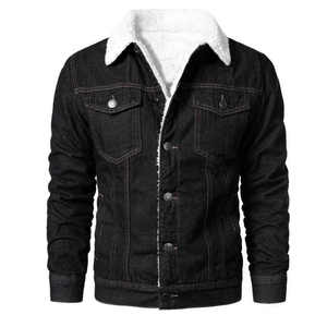 Chaqueta Vaquera Informal Entallada de Manga Larga, Chaqueta Vaquera Azul Vintage de Estilo Clásico para Hombre, Personalizada de Buena Calidad - Product Image 1