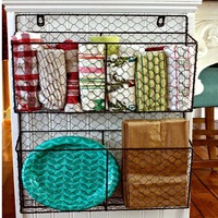 Panier de rangement rectangulaire multifonctionnel en fil de fer, style ferme moderne, résistant à la rouille, écologique, avec poignées