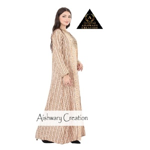 Vestido Kaftán Maxi Étnico Hecho a Mano para Mujer, Estampado Floral de Algodón Indio, Transpirable, Talla Grande, Ropa Casual Musulmana - Product Image 2
