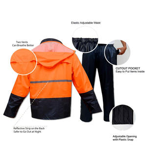 Trajes de lluvia al por mayor transpirables recién llegados para hombre traje de lluvia con cuello con capucha impermeable al aire libre para hombre - Product Image 3