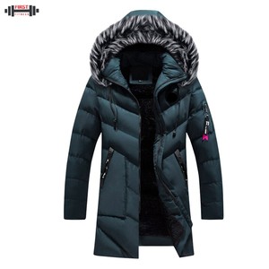 Distressed <b>Canvas</b> Men's Puffer <b>Jacket</b> Thick Plain Black Custom Printed Washed Hole Decorations Stand Front Pocket Anti-Bacterial - Product Image 2