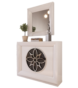 Tủ giày phong cách vượt thời gian trung tâm Chrome hoa hồng templeted Glass MDF 18 cặp nhà lối vào tổ chức - Product Image 1