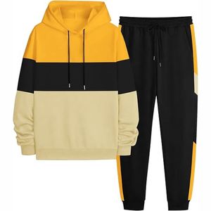 Approvisionnement d'usine hommes vêtements de Sport plaine pull à capuche pantalons de survêtement ensembles hommes deux pièces correspondant survêtements 2025 - Product Image 1
