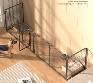 Pannello di recinzione impermeabile resistente penna per giocare a cane per animali domestici realizzato con tubo di acciaio e penna per cuccioli di filo di ferro - Product Image 2