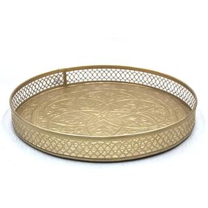 กระถางต้นไม้เหล็กโบราณสีทองสำหรับตกแต่งบ้านและสวนขนาดกลางทำด้วยมือจำนวนมาก - Product Image 2