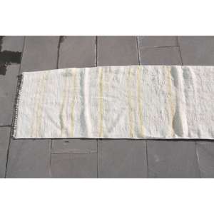 พรมตุรกีโบราณ ขนาด 1.6x8 ฟุต พรมขนสัตว์ขอบสีขาว - Product Image 5