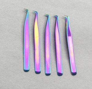 แหนบต่อขนตาสีขาวแบบมืออาชีพแหนบปลายแหลมแบบด้ามจับแข็งแรง - Product Image 5