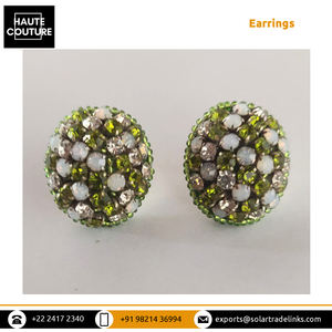 Personnalisation possible pour les pierres de menthe et d'opale pendentif en pierre boucles d'oreilles de fête brodées à la main boucles d'oreilles pour femmes - Product Image 2