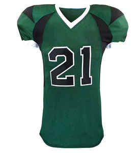 Uniforme de maillot de football américain de sublimation personnalisée de haute qualité avec manches courtes 100% polyester pour adultes - Product Image 1