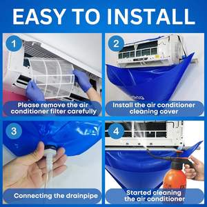ฝาครอบทำความสะอาดพีวีซี AC เครื่องปรับอากาศกันน้ำทำความสะอาดชุดทำความสะอาดขนาดเล็ก HVAC พร้อมถุงเก็บ (ขนาดใหญ่) - Product Image 3