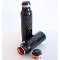 Botella de agua potable de tamaño personalizado con diseño impreso de cobre puro de la mejor calidad Superior para boda, gimnasio en casa, botella para yoga