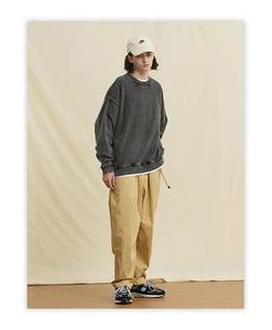 เสื้อสเวตเตอร์คอกลมสำหรับผู้ชายเสื้อขนแกะหนาแขนยาวปักลาย100% ผ้าคอตตอนฤดูหนาวพิมพ์ลายขนาด XS - Product Image 4