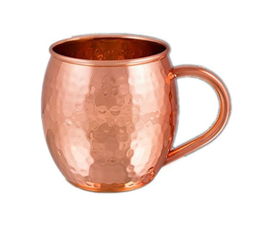 Classic 16 oz Moscow Mule Copper Mugs Pure Solid Hammered Copper Smooth Finished Beer Stein Sublimation Feature Glass Type - Product Image 1