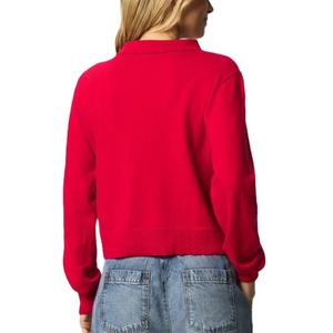 Pull en cachemire 100% de haute qualité pour femmes, style simple à épaules tombantes, col polo, style décontracté uni pour la saison d'automne - Product Image 2