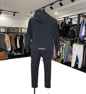 Conjunto de chándal de invierno con cordón 2 en 1 unisex Cuello con capucha transpirable informal de alta calidad Logotipo personalizado Impreso Venta en línea - Product Image 5